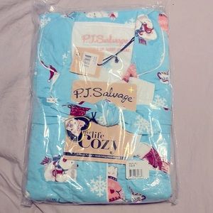 Cozy pajamas by PJ Salvage NWT size L * free matching headband included!*